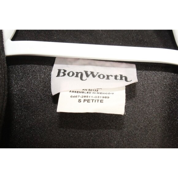 Bon Worth Beaded Embroidery Soft Full Zip Coat Jacket Black Size S Pet - Picture 5 of 10